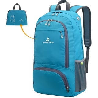 YOODI Reiserucksack Easyjet Handgepäck 45x36x20, 35L Faltbarer Rucksack Ultra Leichter Unisex Tagesrucksack Outdoor Wasserdicht Wanderrucksack für Camping Wandern Reisen Sport Klettern (Blau)