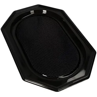 Papstar Starpak 10 Servierplatten, PET schwarz