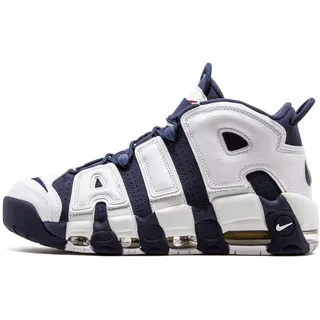 Nike Herren Air More Uptempo Basketballschuhe, Blanco (White/Midnight Navy-metallic Gold) - 44.5 EU