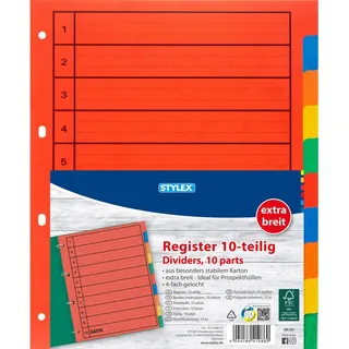 Stylex Register, 10-teilig, extra breit