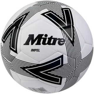 Mitre Impel L30P Fußball, hohe Strapazierfähigkeit, Formbeständigkeit, Weiß/Schwarz, 5