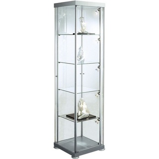 Kerkmann expoline Glasvitrine silber 4 Fachböden