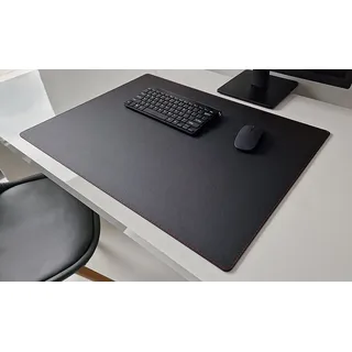 Profi Mats Schreibtischunterlage Sanftlux Kunst Leder 12 Farben un 3 Gr. rot|schwarz 70 cm