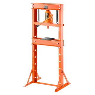 Vevor hydraulische Werkstattpresse 20 t (H-Rahmen) mit Pressplatte & Dreieckstütze, einstellbare Hydraulikpresse mit Überdruckventil (Max. Zylinderhub 145 mm), zum Biegen & Richten & Stanzen