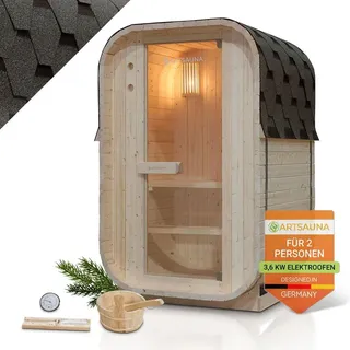 Artsauna Fasssauna Nolvik S inkl. 3,6 kW Ofen + Zubehör