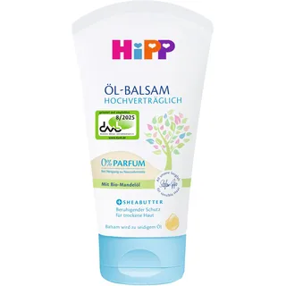 HiPP hochverträglich Öl-Balsam, mit Jojobaöl, Sheabutter und Bienenwachs für trockene Haut, parfumfrei & hypoallergen, bei Neigung zu Neurodermitis,150 ml
