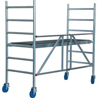 Krause 720009 STABILO Professional Aluminium Gerüst fahrbar Arbeitshöhe (max.): 3m Silber 49.4kg