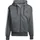 Essential Three Stripes Fleece Kapuzenjacke Dark Grey Heather/Black M