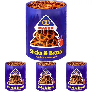 Mayka Sticks und Brezel Mixdose, 250g (Packung mit 4)