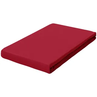 schlafgut Pure Topper Baumwolle 120 x 200 - 130 x 220 cm red deep
