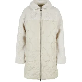 URBAN CLASSICS Oversized Sherpa Quilted Mantel Soft Seagrass / White Sand L