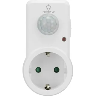Renkforce 1588385 Zwischenstecker PIR-Bewegungsmelder 120 ° Weiß IP20