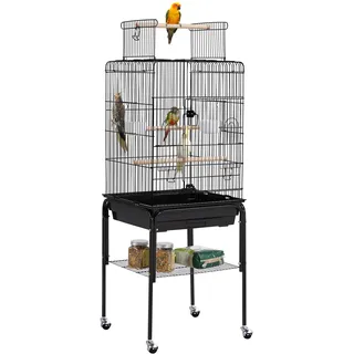 Yaheetech Vogelkäfig Vogelbauer Vogelvoliere Käfig Bauer Vogelhaus Vogel Wellensittich 136 cm Hoch
