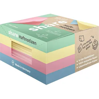 Share Haftnotizblock 4x100 Blatt