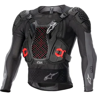 Alpinestars Bionic Plus V2 Protektorenjacke Level-2 - Schwarz/Dunkelgrau/Rot - M