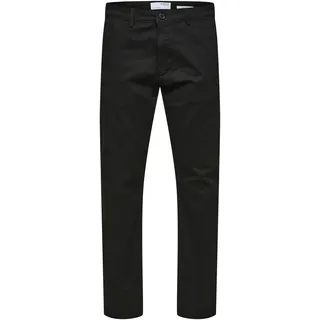 Selected New Miles Slim Fit Chinohose Schwarz 33 34