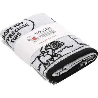 VOSSEN Peanuts Moments Handtuch 50 x 100 cm schwarz/weiß