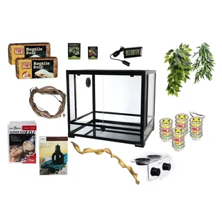 ReptiZoo Terrarium Komplettset: Für Kronengeckos (60 cm Länge) OHNE! Terrarium