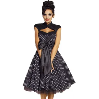 Chic Star - Rockabilly-Kleid - schwarz/weiß - L - L