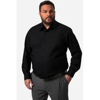 Men Plus Businesshemd Businesshemd EasyCare Vario-Kragen Comfort Fit schwarz 5XL