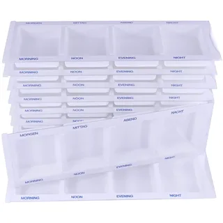 Body Products Medikamentenbox mit 4 Fächern weiß XL 10 St.