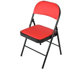 Hti-Living Klappstuhl Kunstleder Schwarz