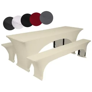 TexDeko Hussen-Set 220 x 50 cm creme 5-tlg.