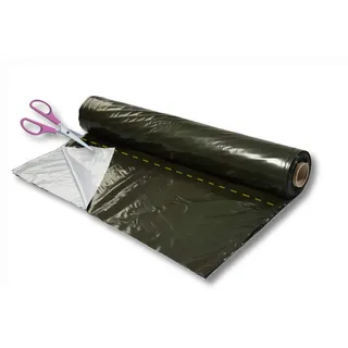 10 m breite - DU WÄHLST DIE LÄNGE - Silofolie, Silagefolie, UV-Folie, Abdeckfolie, Siloplane, 15 Monate UV-beständig, schwarz/weiß