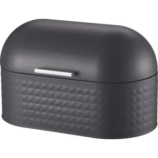 Michelino Brotkasten grau Eisen B/H/L: ca. 20x19,5x33,5 cm - grau, silber