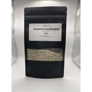 Austernschalen fein gemahlen 100g | Kalzium | Achatschneckenfutter, Schnecken, Schildkröten, Vögel, Reptilien, Hunde, | Terrarium | Dekoration