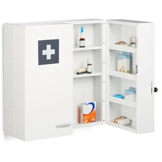 Relaxdays Medizinschrank weiß