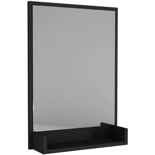 moebel17 Spiegel Schwarz Holzwerkstoff, Rechteckig, 45x75x12 cm
