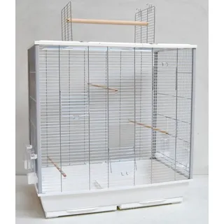 ollesch Vogelkäfig Großer Vogelkäfig 160 x 110 x 50 cm weiß