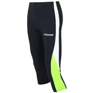 Airtracks FUNKTIONS Laufhose 3/4 LANG/Running Hose/Tight/Kompression - schwarz-neon - XS - XS
