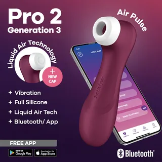 Satisfyer Pro 2 Generation 3 weinrot inkl. Bluetooth + App