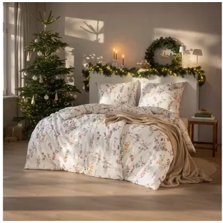 Estella Bettwäsche Millefleur | Multicolor | 135x200 cm + 80x80 cm | extra weich & wärmend|pflegeleicht & trocknerfest | ideale Winterbettwäsche | 100% Baumwolle