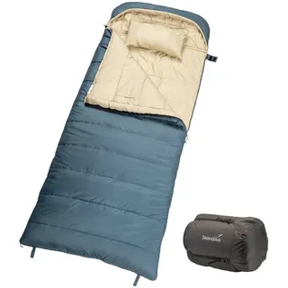 Skandika Deckenschlafsack für Erwachsene 3 Jahreszeiten, kompakt blau No Size