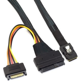 Allowish Mini SAS SFF-8087 to SFF-8639 Female Server Connection Cable (0.5m,Black)