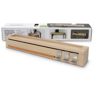 Sanni Shoo Schlüsselbrett mit Ablage Holz, Schlüsselhalter, Schlüsselablage, Schlüssel-Organizer, Schlüsselbrett modern, Key-Holder, Hakenleiste Ablage,orange