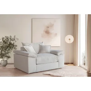 Home Affaire XXL-Sessel Soft&Cosy Polyester 151 x 93 x 123 cm Beige mit 2 Zierkissen