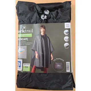 Damen Regencape, Regenumhang, Regenschutz, schwarz