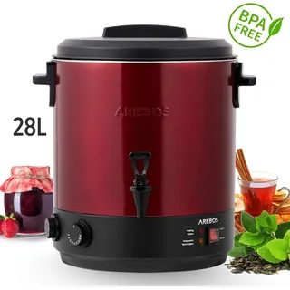 Arebos Einkochautomat 28 l rot