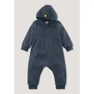 Hessnatur Softfleece Overall Regular in dunkles petrol | Gr.: 50/56