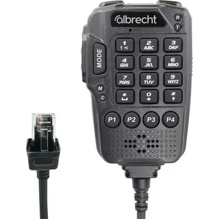 Albrecht Multifunktionales Mikrofon für AE 5900 Mini SSB Ansteck Sprach-Mikrofon Schwarz