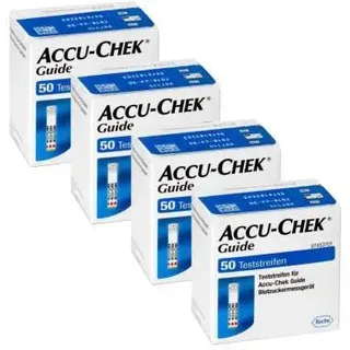 Accu-Chek Guide Teststreifen – 200 Stück (4 x 50 Stück)