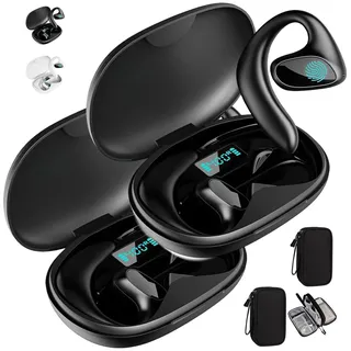 Sonabuds übersetzer,Sona buds übersetzungskopfhörer,Sonabuds ki übersetzer kopfhörer,Echtzeit-Übersetzung,Bluetooth-Konnektivität,Unterstützt 156 Sprachen,Geeignet für Reise Business (Schwarz,2)