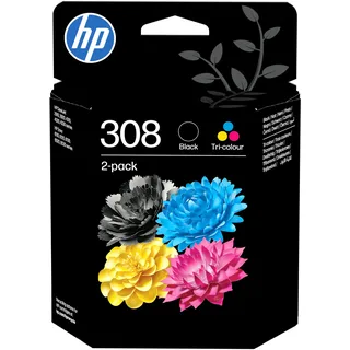 HP 308 schwarz + CMY