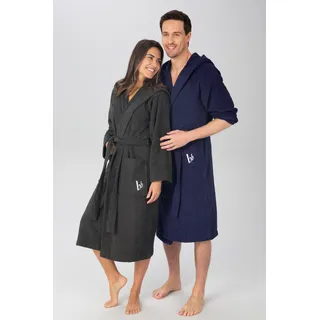 Bruno Banani Unisex-Bademantel »Robby, ideal für Sauna & Spa, Standardlänge & Überlänge« 1 Stk. Damen & Herren Bademäntel, Baumwolle, mit Taschen, Sauna, XS-3XL Bruno Banani schwarz Länge: cm