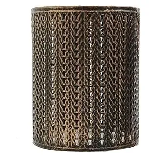 Offener Retro-Stil, einfach zu montierender Pendelleuchtenschirm, Metallkäfig, Trommellampenschirm, Vintage-Industrie-Deckenpendellampe (Brushed Copper P7)