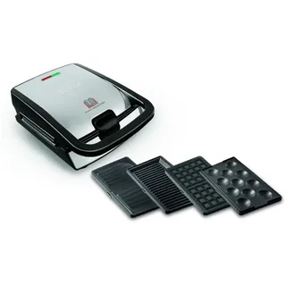 Tefal SW854D Snack Collection Snack-Kombigerät Edelstahl/Schwarz